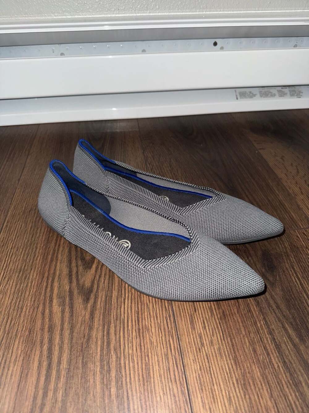Rothy'S The Point Size 9.5 Grey Birdseye Flat